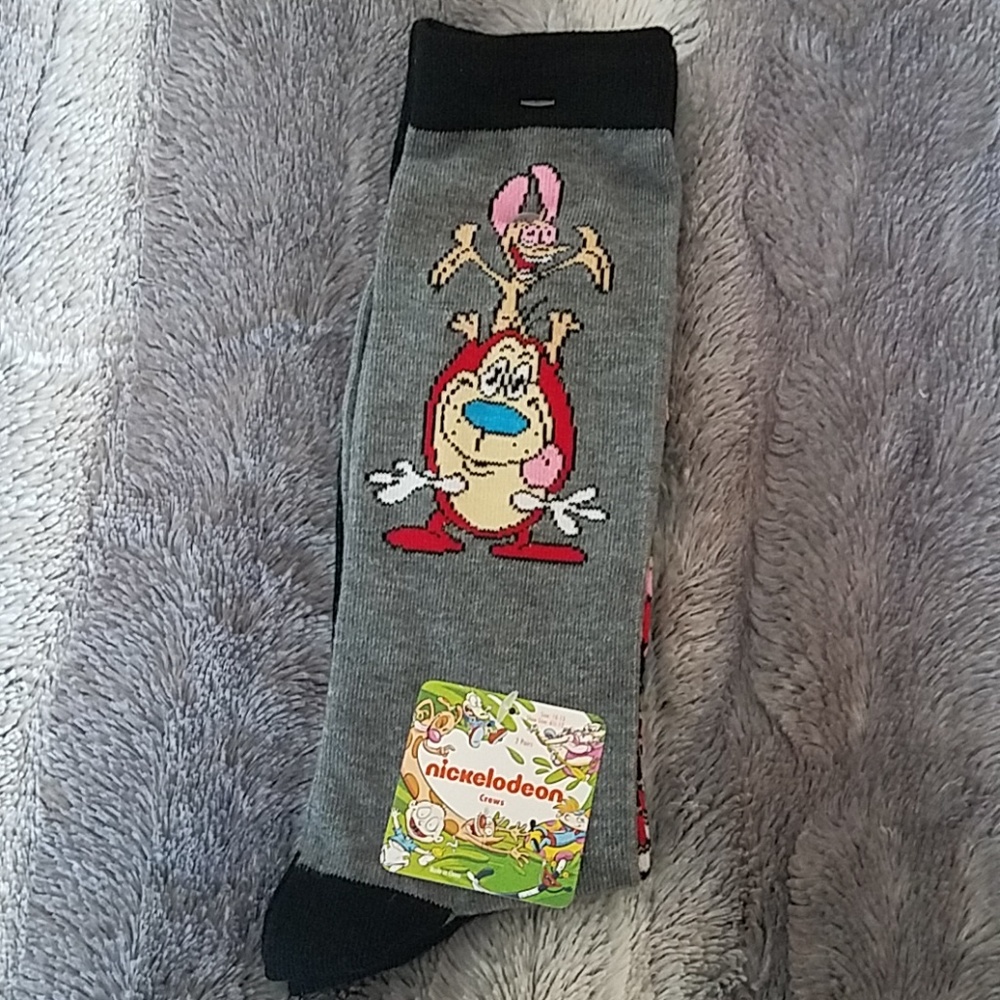 Ren and Stimpy socks 2 pair